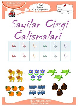 Çocuklar İçin Çizgi Çalışma Sayfaları 